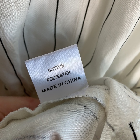 LF Rumor Cotton Cut Out Striped Romper sz M - Picture 5 of 6